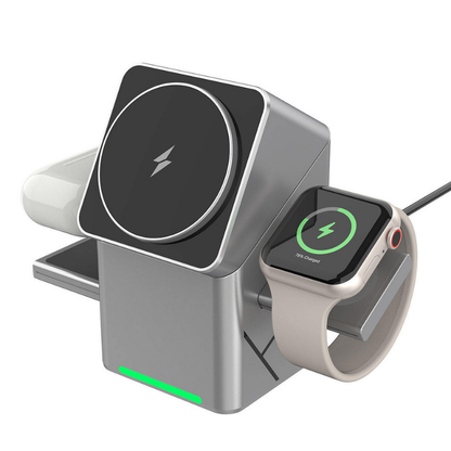 ChargingDock - 3 I 1 Magnetisk Trådløs Hurtig Opladnings Roterbar Dock