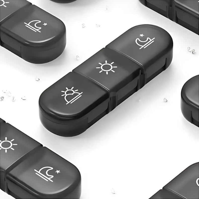 PillOrganizer 1+1 GRATIS: Bærbar Pilleorganisator Daglig og Ukentlig Medisinoppbevaring