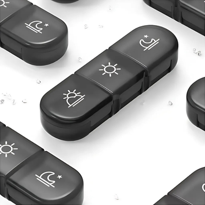 PillOrganizer 1+1 GRATIS: Bærbar Pilleorganisator Daglig og Ukentlig Medisinoppbevaring