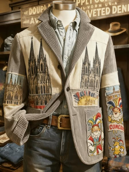 Icone™ VintageJacket: Stilfull Herre Casual Klassisk Vintage Jakke