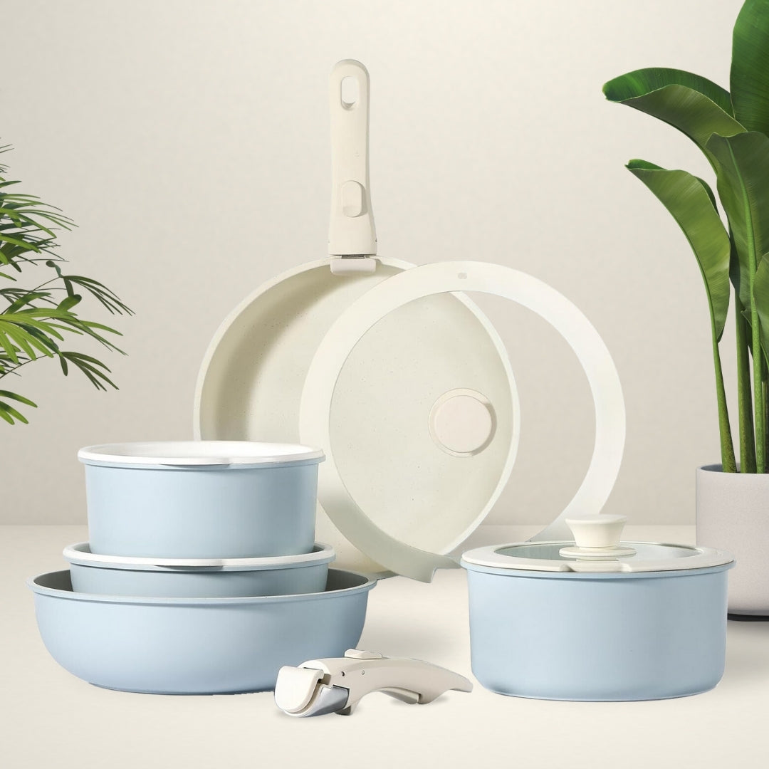 Globetrek° CeramicPans: Avtakbart Non-stick Stekepannesett