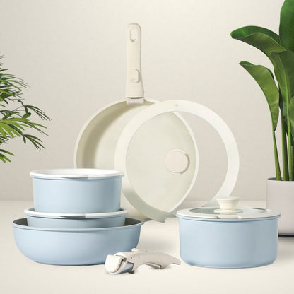 Globetrek° CeramicPans: Avtakbart Non-stick Stekepannesett