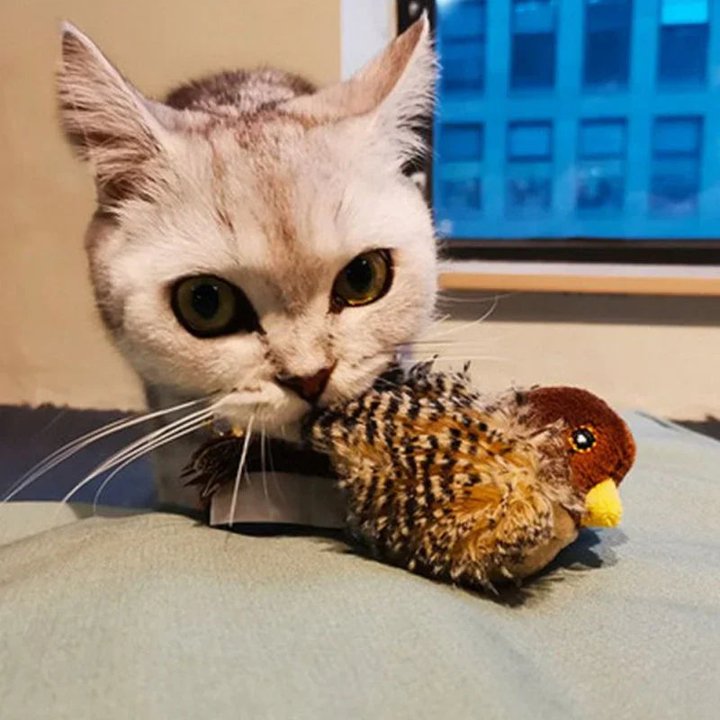 Catfri® BirdToy: Interaktiv Kvitrende Fugleleke Til Katter