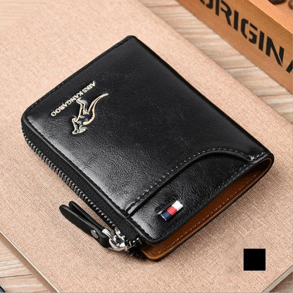 Icone™ ZippyWallet: Herre Glidelås Skinnlommebok Med RFID-beskyttelse