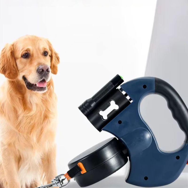 DogFri™ DoubleLeash: LED-lys Dobbelt hode Uttrekkbar hundesnor