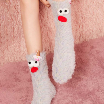 Happy™ QuirkySocks - Korallfløyel 3D Finurlige Sokker