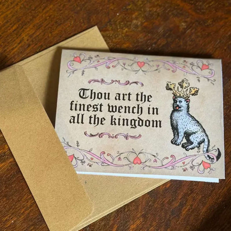 VintageCards 1+1 GRATIS: Middelalderens Kjærlighetstema Hilsen Vintage Kort