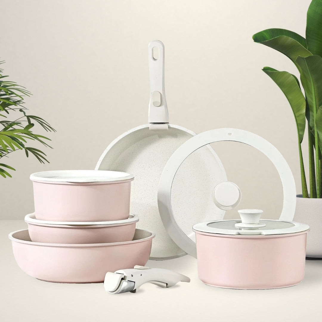 Globetrek° CeramicPans: Avtakbart Non-stick Stekepannesett