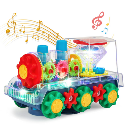 Kletshuts™ DancingTrain: Lys Opp Automatisk Dansende Tog Med Synlige Tannhjul