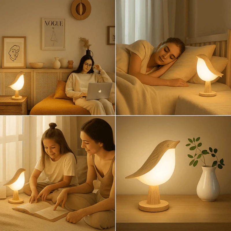 Ledsen™ BirdLamp - Bærbar Fjernbetjent LED Nattelys Sengekanten Fugl Lampe