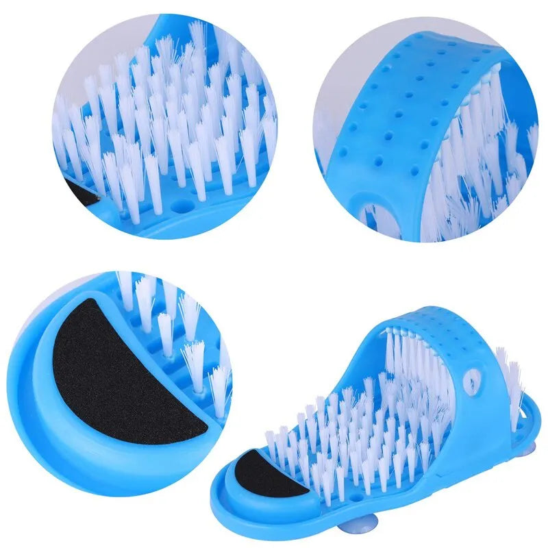 FootBrush™ 1+1 GRATIS: Eksfolierende Bade-Hjemmesko Med Fodsugningsbørste