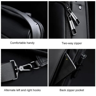 Icone™ Bag | Nytt design Crossbody SideBag Tyverisikker med Lader