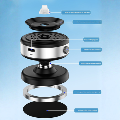 Holder360° SmartMount: Universel Vakuum Magnetisk Rotérbar Biltelefon Smart Mount