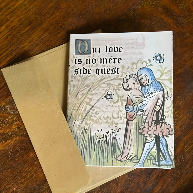 VintageCards 1+1 GRATIS: Middelalderens Kjærlighetstema Hilsen Vintage Kort