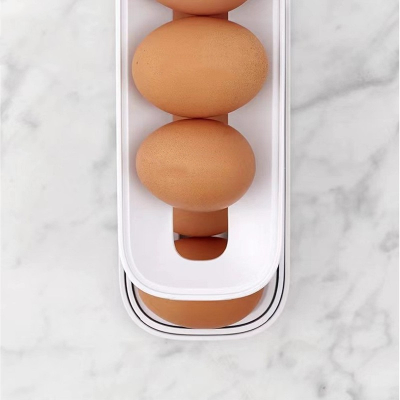 Globetrek° EggHolder: Automatisk Rullende Plassbesparende Eggdispenser