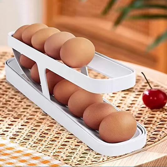 Globetrek° EggHolder: Automatisk Rullende Plassbesparende Eggdispenser