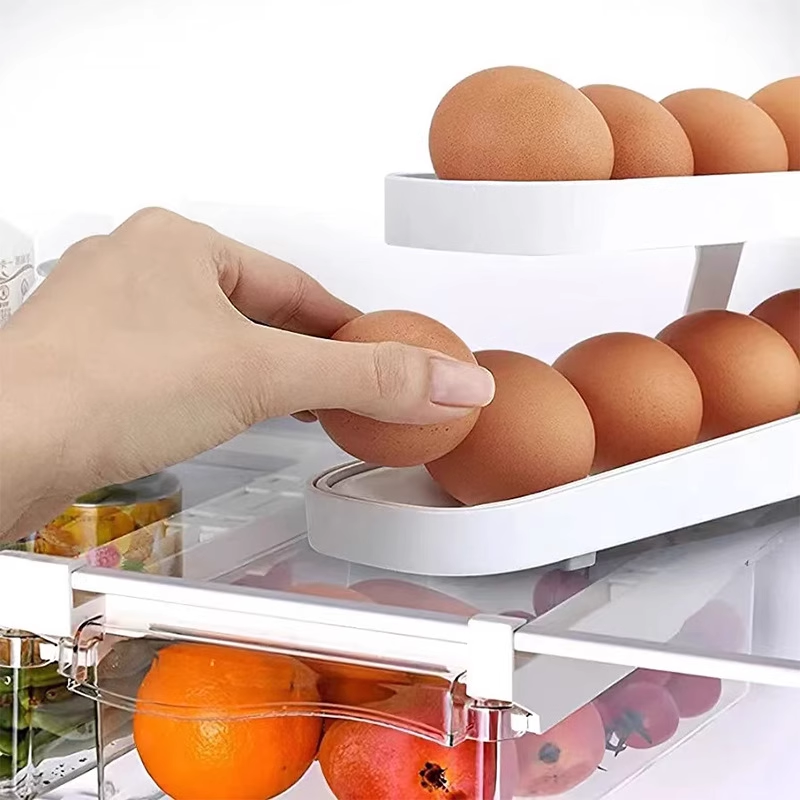 Globetrek° EggHolder: Automatisk Rullende Plassbesparende Eggdispenser