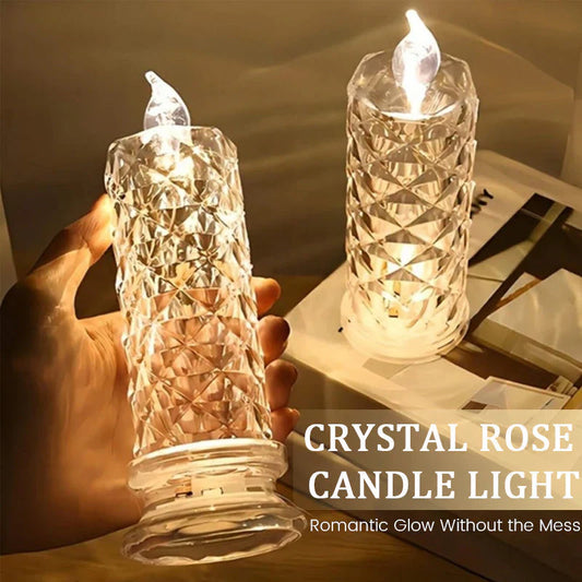 Ledsen™ CrystalCandle 1+1 GRATIS: Elegant Krystalllys Inspirert LED Bordlampe
