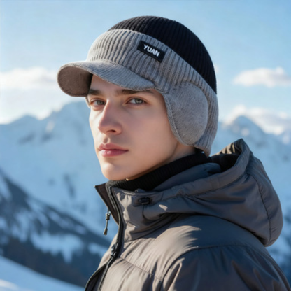 Icone™ EarflapBeanie 1+1 GRATIS: Tyk Strikket Vinter Beanie Øreklapsbeskyttelse