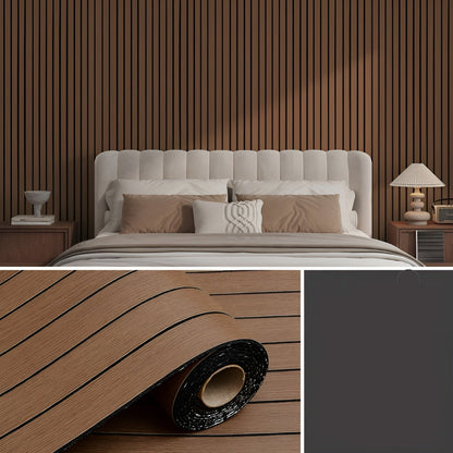 WallSticker: Elegant Trælignende Selvklæbende DIY Hjem Væg Klistermærkedekoration
