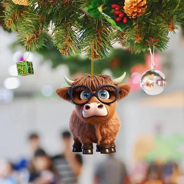 CowDecor - Tegneserie Ku Juletrepynt