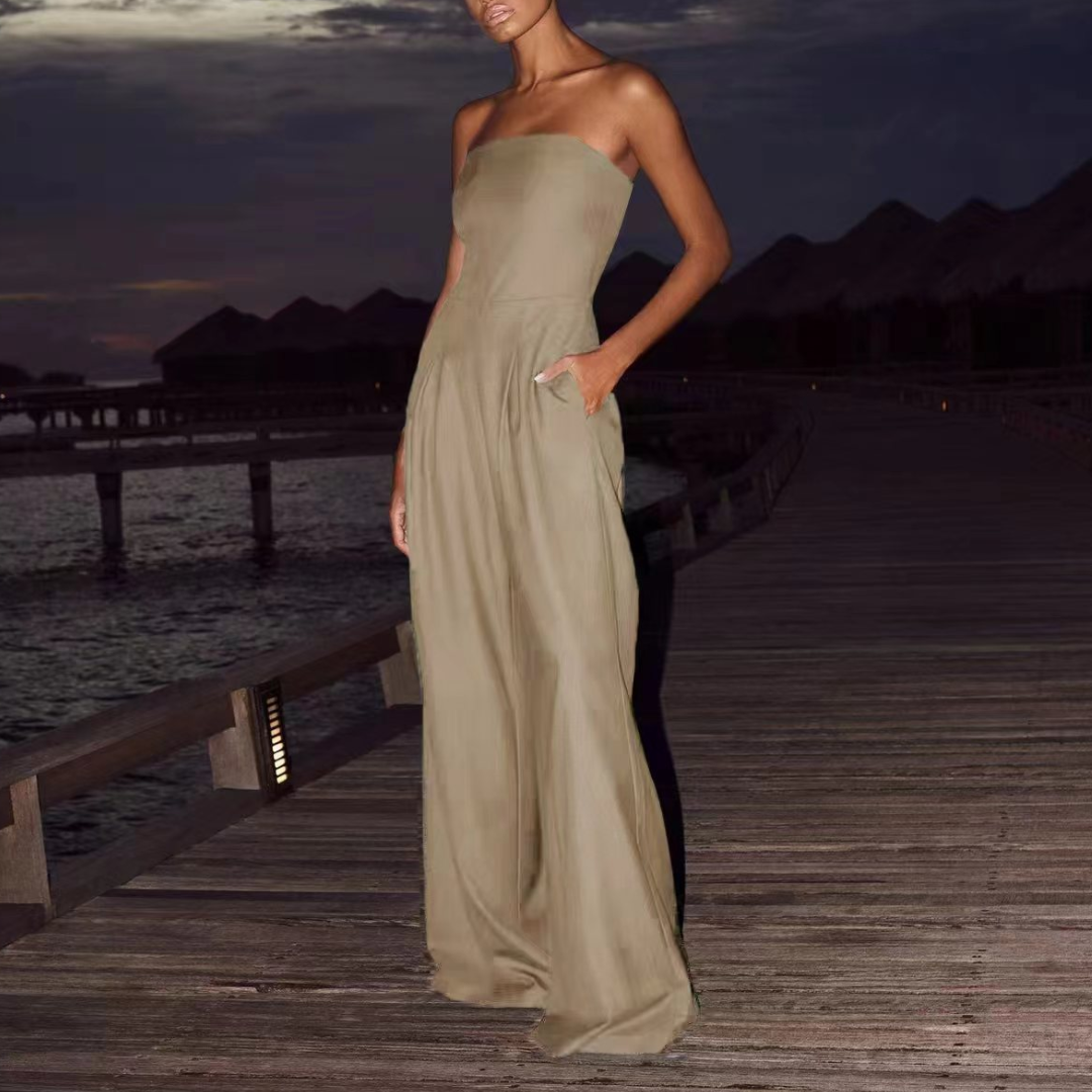 Icone™ WomenJumpsuit: Stilfull Ermeløs Design Dame Jumpsuit Med Sidelommer
