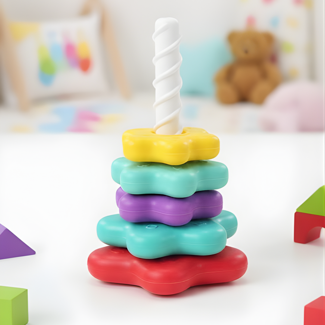 Kletshuts™ StackingToy: Regnbue Tårn Hjul Stableleke Sensorisk Læring