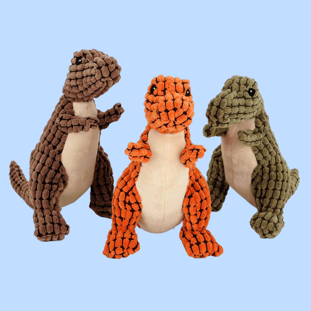 Indestructible® Toy - Uforgjengelig Plysj Dinosaur Leketøy -