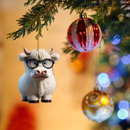 CowDecor - Tegneserie Ku Juletrepynt