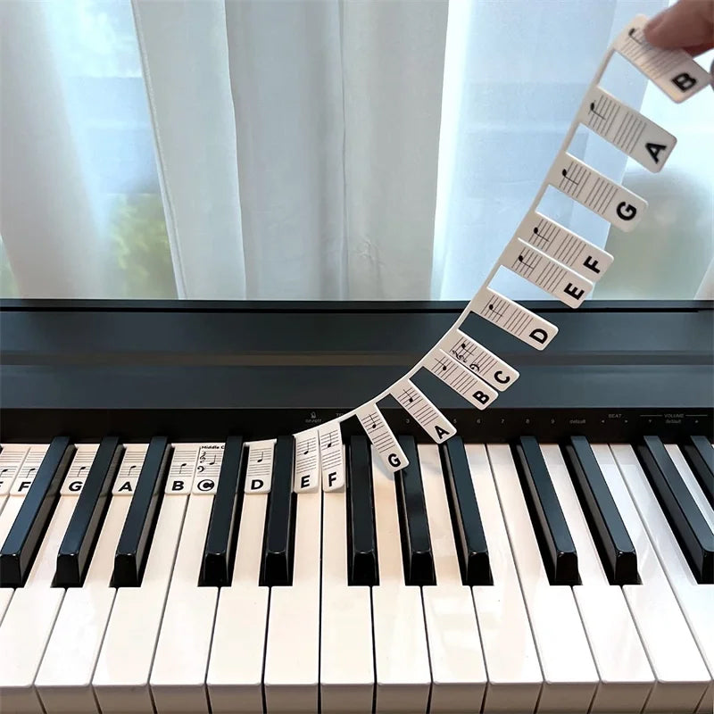 KeyboardLabel - Avtakbar Piano og Tastatur Silikonetikett