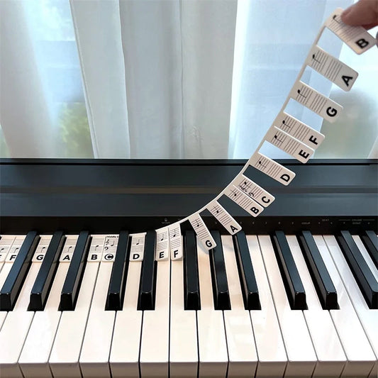 KeyboardLabel - Avtakbar Piano og Tastatur Silikonetikett