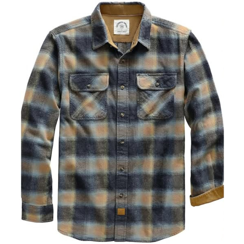 Icone™ CheckeredLongsleeves: Klassisk Afslappet Knap Ned Ternet Langærmet