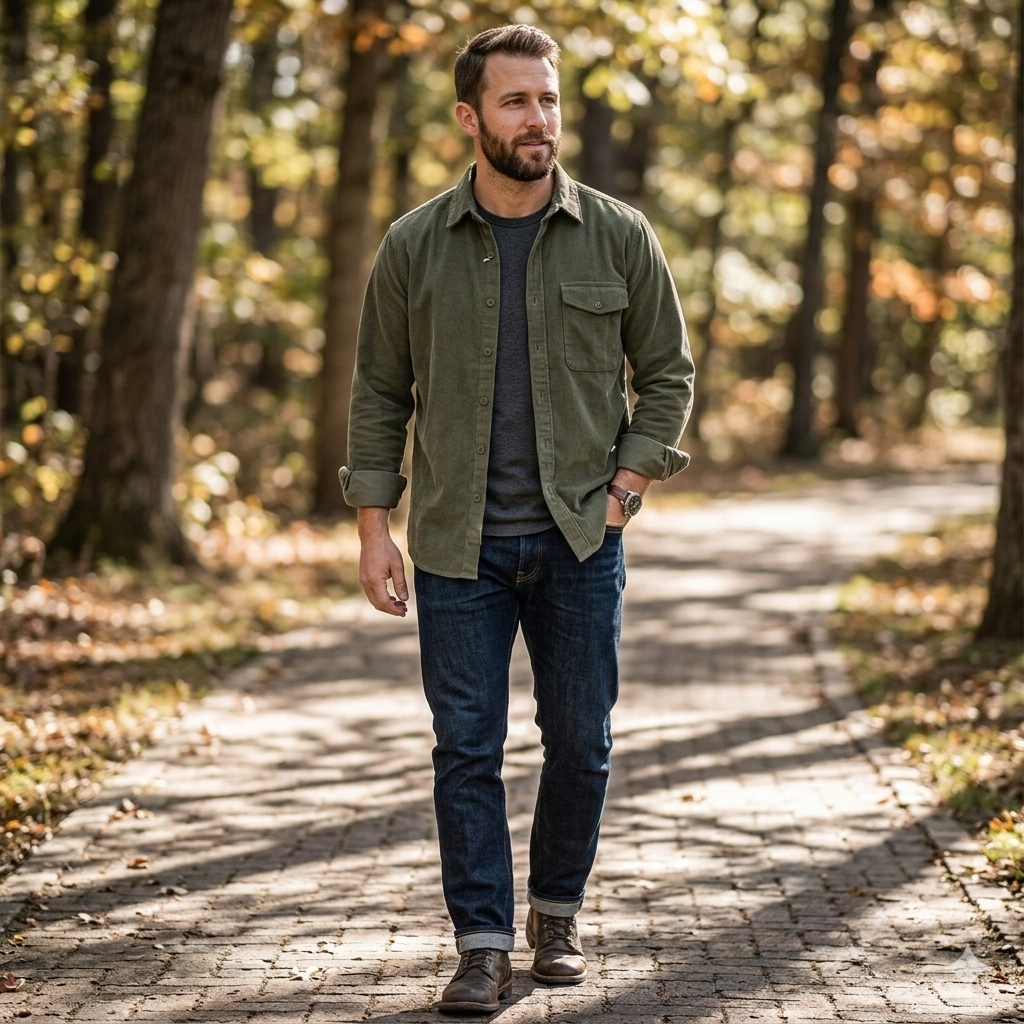 Icone™ CozyShirt: Mellemvægt Børstet Utility Lomme Hyggelig Skjorte