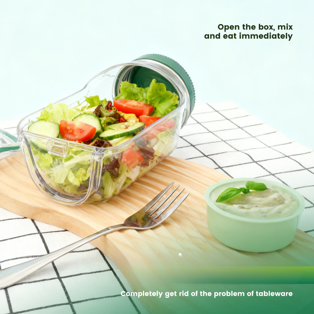 Globetrek° SaladJar 1+1 GRATIS: Bekvem På Farten Frisk Mellemmåltid Og Salat Krukke