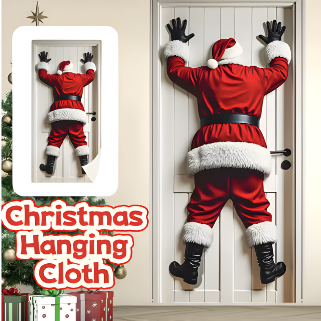 Icone™ HangingSanta: Julebakgrunn Hengende Julenisse Dørdekorasjon