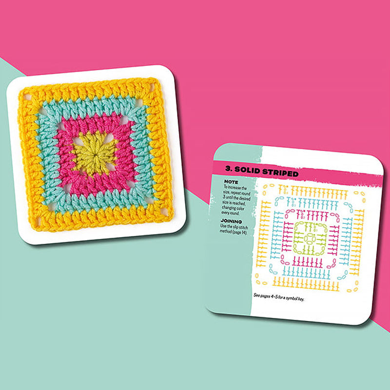 CrochetCards: Firkantet Strikking Hekling Guide Kortsett