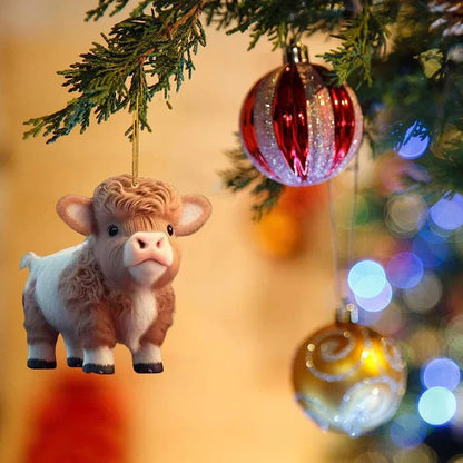 CowDecor - Tegneserie Ku Juletrepynt