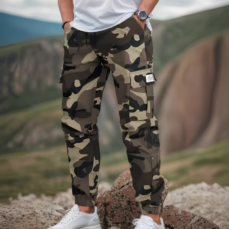 Icone™ CamouflagePants: Stilfulde Afslappet Multi-Lomme Camouflagebukser
