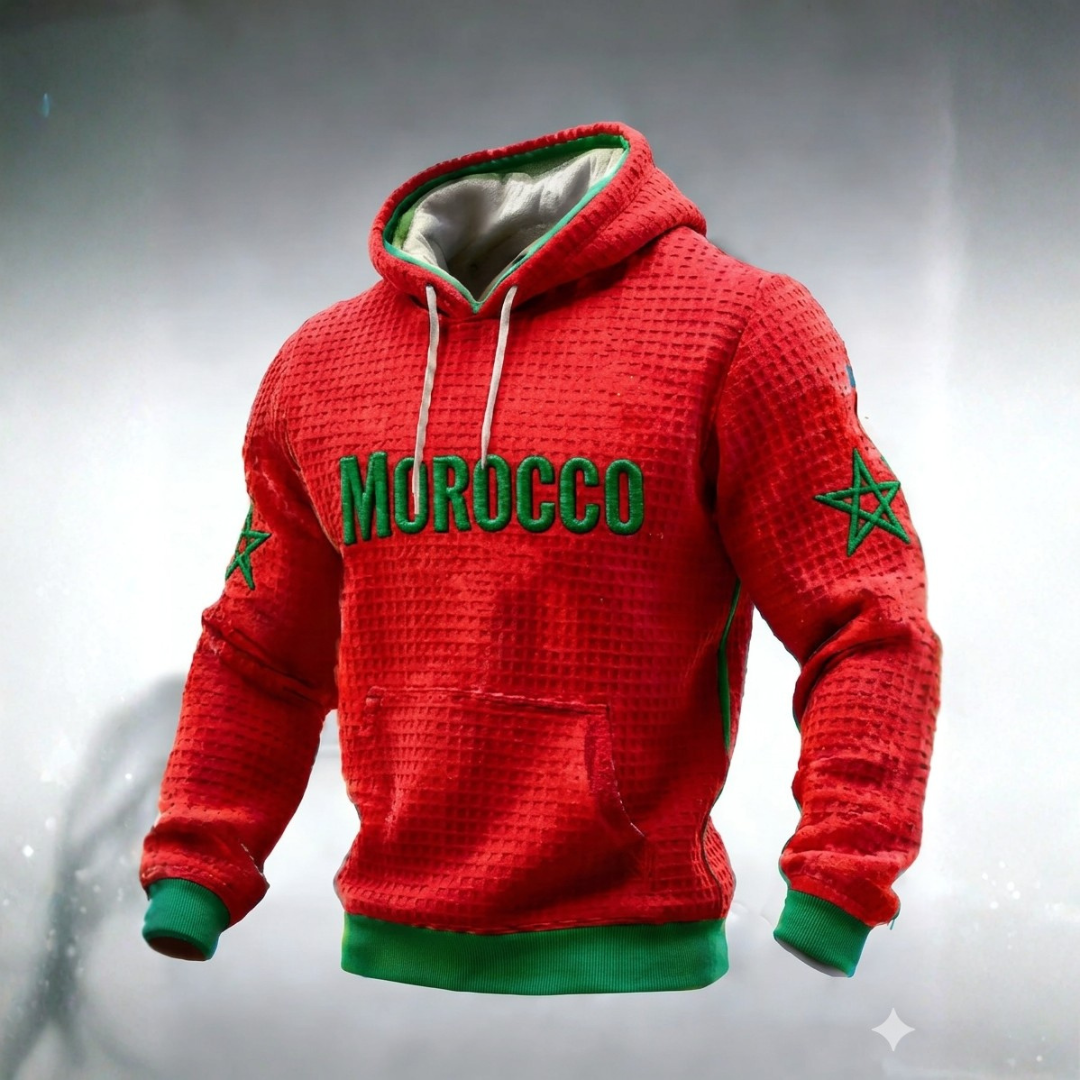 Icone™ CasualHoodie: Snøre Tilfældig Patriotisk Hættetrøje Med Forlomme
