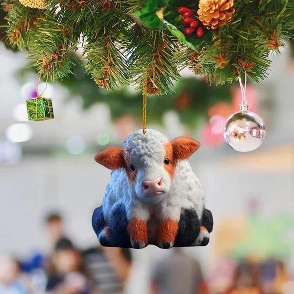 CowDecor - Tegneserie Ku Juletrepynt