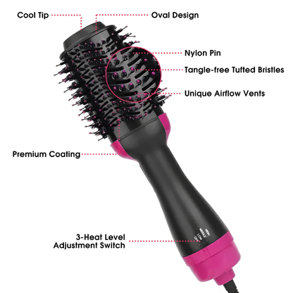 Rose® VolumeBrush: 2-I-1 Føntør-Styling Og Volumenbørste