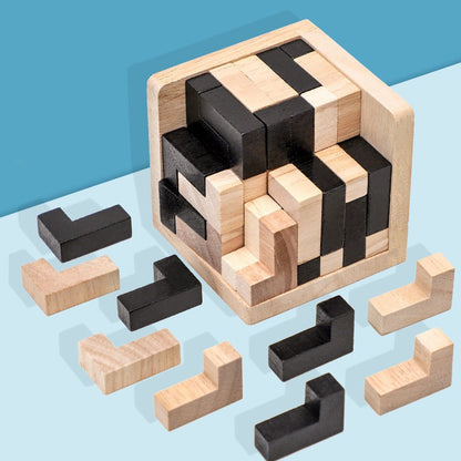 Kletshuts™ PuzzleCube: 3D Tre Rubrikker Puslespill Terning