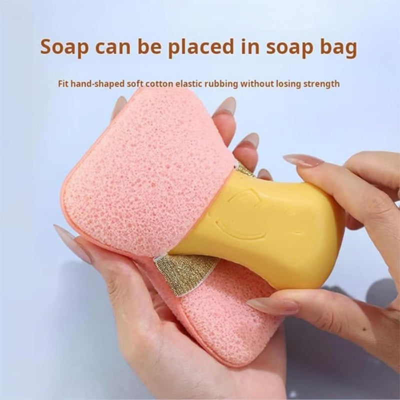 ExfoliatorSponge 1+1 GRATIS: Badesåpebesparer, Eksfolierende Dusjsvamp