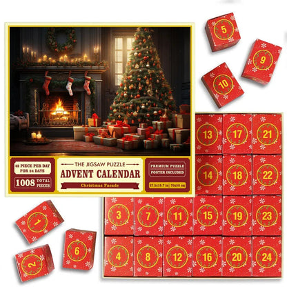 PuzzleAdvent - 24 Jigsaw Puzzle Adventskalender (Tilfeldig Design)