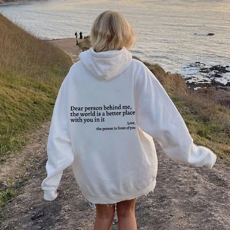 Icone™ DearHoodie: Hettegenser Med Budskapsprint På For- Og Bakside