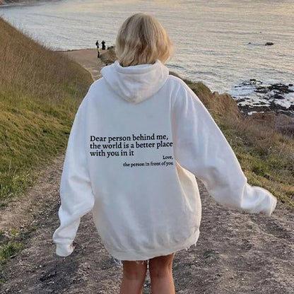 Icone™ DearHoodie: Hettegenser Med Budskapsprint På For- Og Bakside