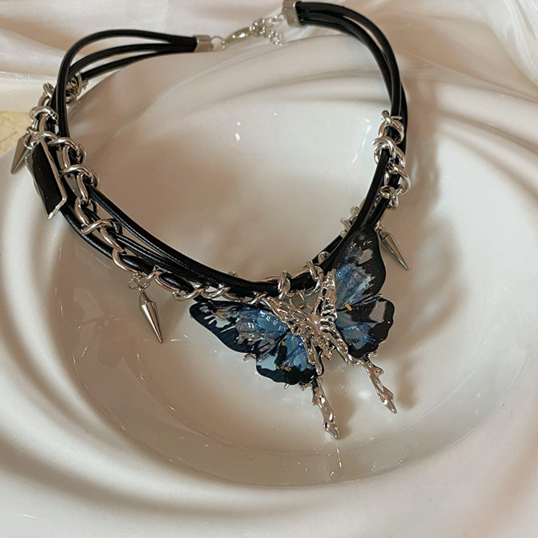 Jewelance™ ButterflyChoker 1+1 GRATIS: Motebevisst Fantastisk Skinnende Spisset Sommerfuglchoker