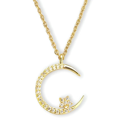 Jewelance™ CrescentNecklace 1+1 GRATIS: Minimalistisk Måne Vedhæng Justerbar Halvmåne Halskæde Smykker