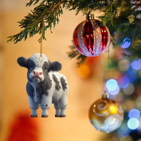 CowDecor - Tegneserie Ku Juletrepynt