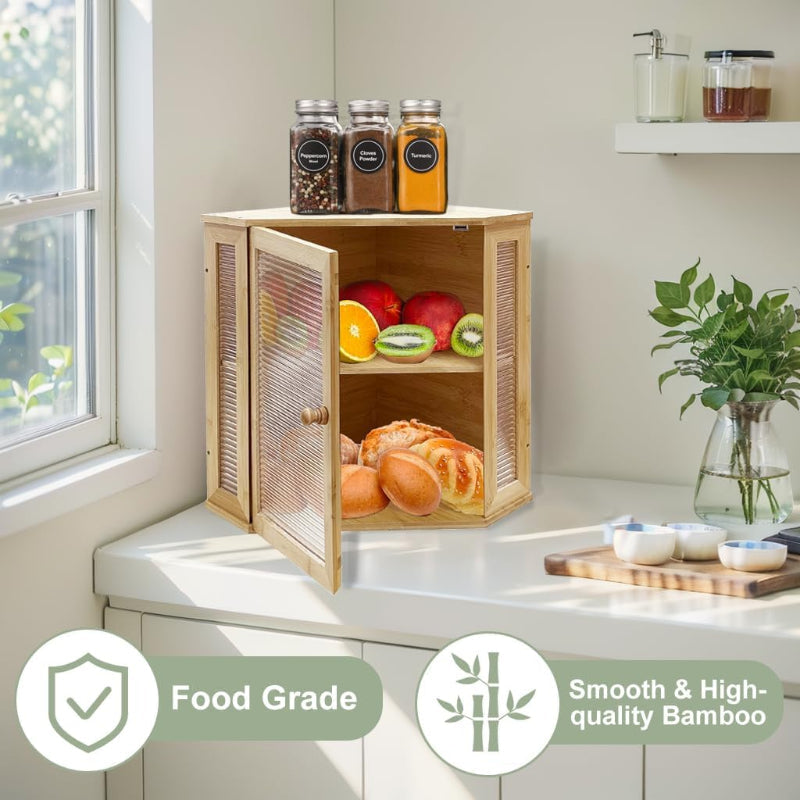 UltiFurni® CornerCabinet: Plassbesparende Smart Pantry Oppbevarings Hjørneskap